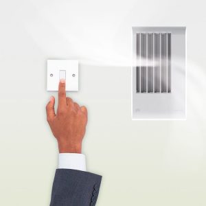 G2H1066 Вытяжное устройство G2H, гигрорегулируемый расход воздуха 12-72/168 м³/ч, пиковый расход от выключателя, накладное соединение