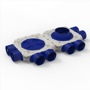 Easyflex round D160 коллектор вертикальный, 2 x 4 x 90 (арт. 27602)