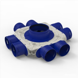 Easyflex round D160 коллектор вертикальный, 8 x 90 (арт. 27601)