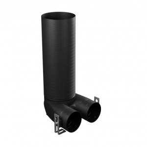 Flexag FL-PPP-125/75x2 пленум пластиковый вентиляционный потолочный, D125, на 2 выxода FL