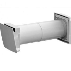 Wive 100 Приточный клапан без термостата, фильтр, вент. решетка белого цвета